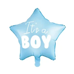 Folieballong, hjärta its a boy 45 cm