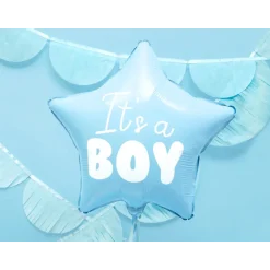Folieballong, hjärta its a boy 45 cm