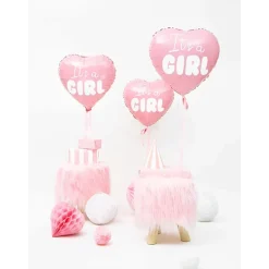 Folieballong, hjärta its a girl 45 cm