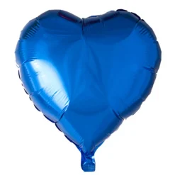 Folieballong, hjärta mörkblå 45 cm