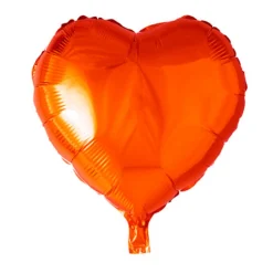 Folieballong, hjärta orange 45 cm