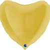 Folieballong, hjärta pastellgul 91 cm