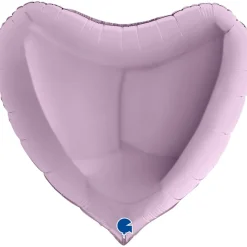 Folieballong, hjärta pastellila 91 cm