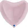 Folieballong, hjärta pastellrosa 91 cm