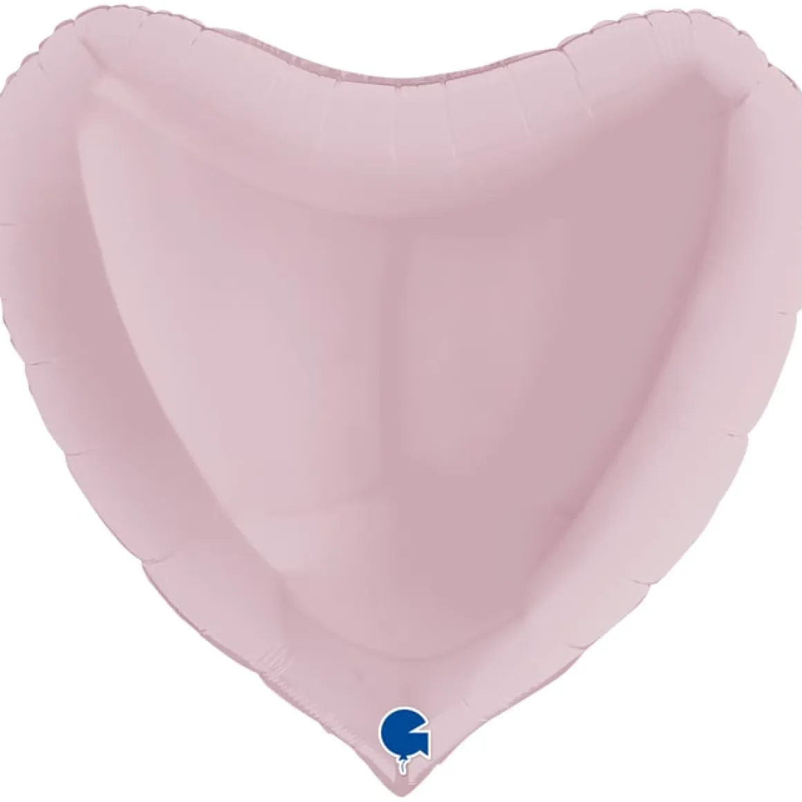 Folieballong, hjärta pastellrosa 91 cm
