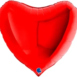 Folieballong, hjärta röd 91 cm
