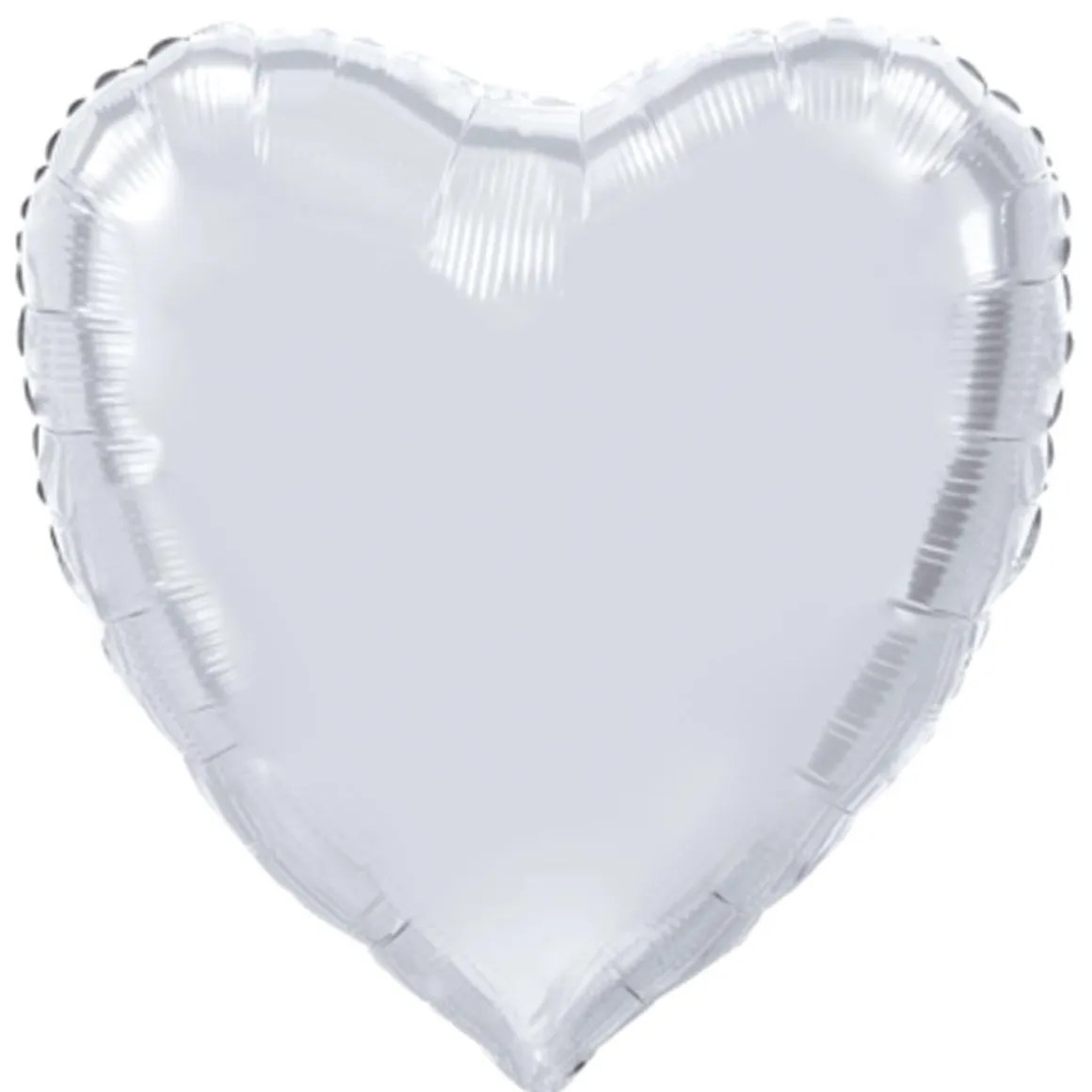 Folieballong, hjärta silver 91 cm