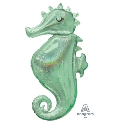 Folieballong, holographic seahorse 50x96 cm