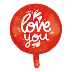 Folieballong, I love you röd 46 cm
