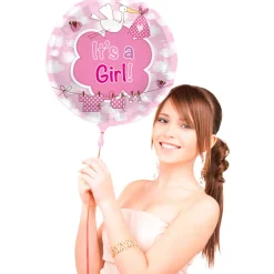 Folieballong, it's a girl 43 cm