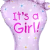 Folieballong, it's a girl foot 82x58 cm