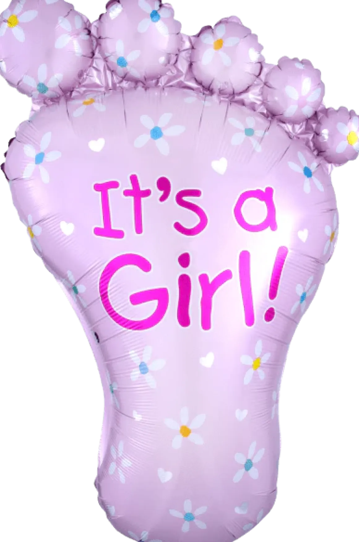 Folieballong, it's a girl foot 82x58 cm