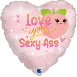 Folieballong, love you sexy ass 45 cm