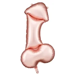 Folieballong, penis roséguld 55x112 cm