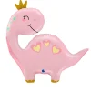 Folieballong, Pink Dino Shape 71 cm