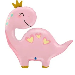 Folieballong, Pink Dino Shape 71 cm