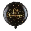 Folieballong, pop the champagne svart 46 cm