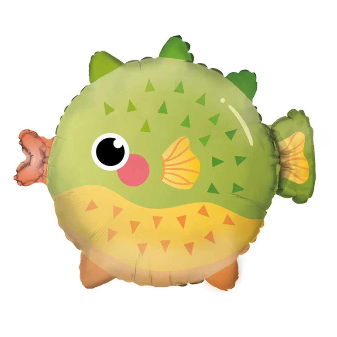 Folieballong, pufferfish 48x41 cm