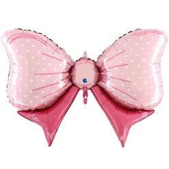 Folieballong, Rosa Rosett Shape 109 cm