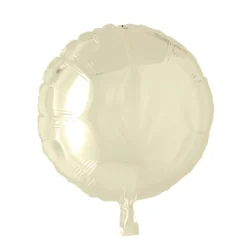 Folieballong, rund elfenben 45 cm