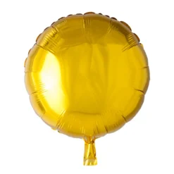 Folieballong, rund guld 45 cm