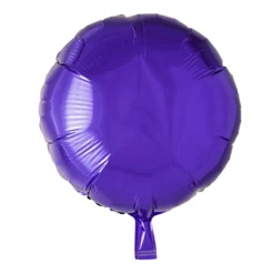 Folieballong, rund mörklila 45 cm