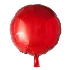 Folieballong, rund röd 45 cm