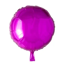Folieballong, rund rödlila 45 cm