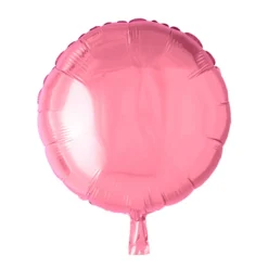 Folieballong, rund rosa 45 cm