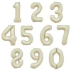Folieballong, siffra 1 krämvit 86 cm