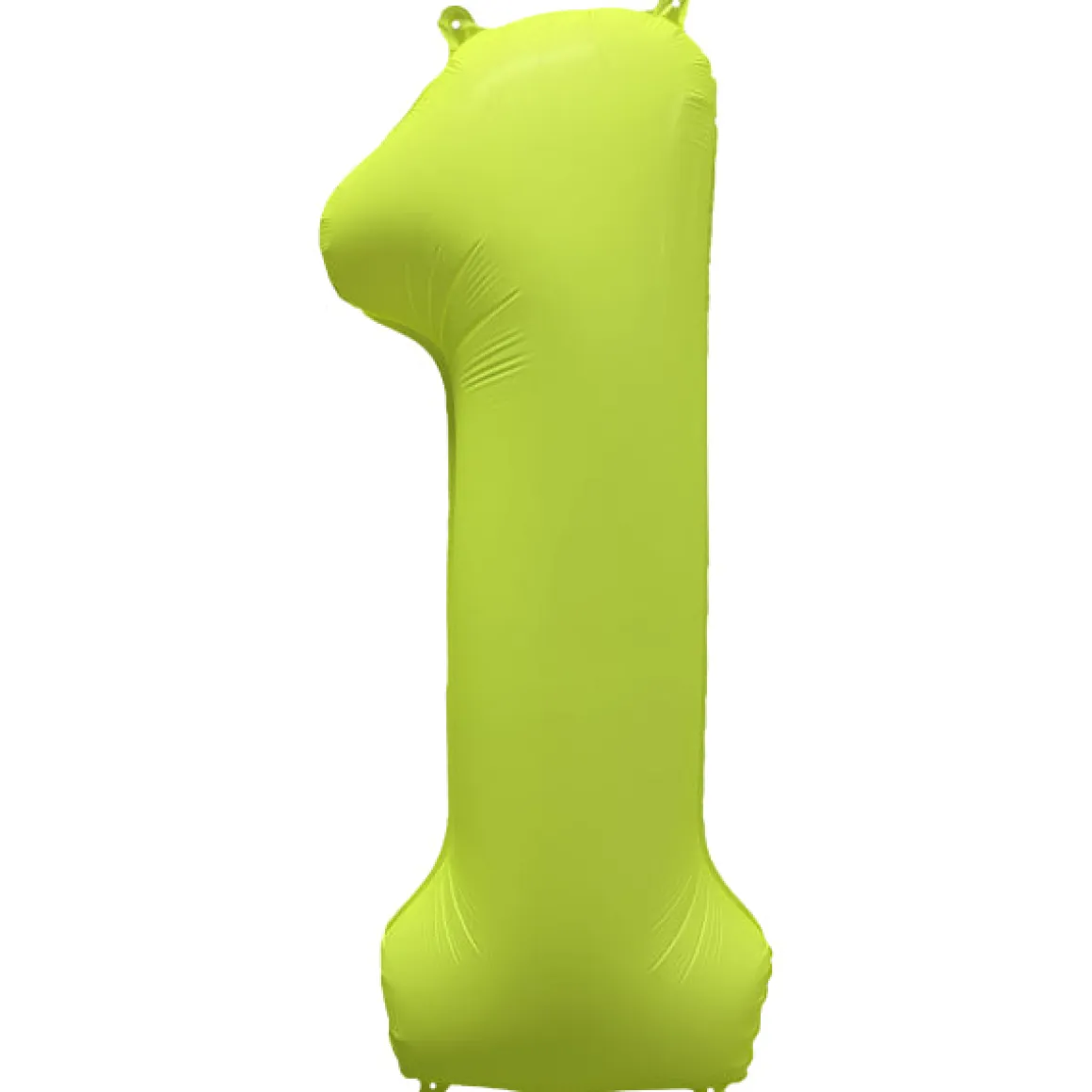Folieballong siffra, 1 neon gul 86 cm