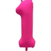 Folieballong siffra, 1 neon rosa 86 cm