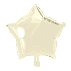 Folieballong, stjärna elfenben 45 cm