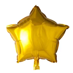 Folieballong, stjärna guld 45 cm