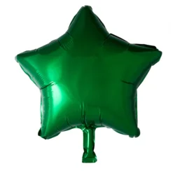 Folieballong, stjärna mörkgrön 45 cm