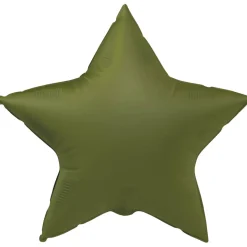 Folieballong, stjärna olive green 45 cm