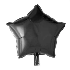Folieballong, stjärna svart 45 cm