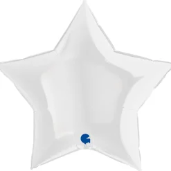 Folieballong, stjärna vit 91 cm
