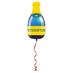 Folieballong, studenten champagne 75x33 cm