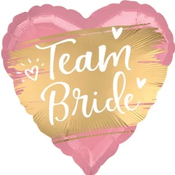 Folieballong, team bride rosa 43 cm