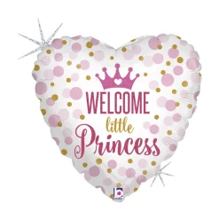 Folieballong, welcome little princess 45 cm