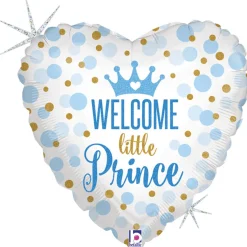 Folieballong, welcome little prince 45 cm