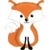 Folieballong, Woodland Fox 91 cm