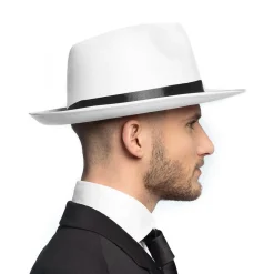 Gangsterhatt, vit