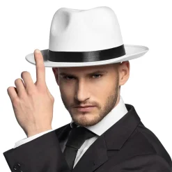 Gangsterhatt, vit