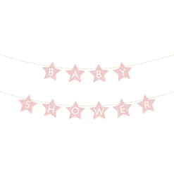 Girlang, baby shower ljusrosa 290x16,5 cm