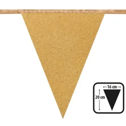 Girlang, guld glitter 6 m