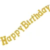 Girlang, happy birthday guld 320 cm