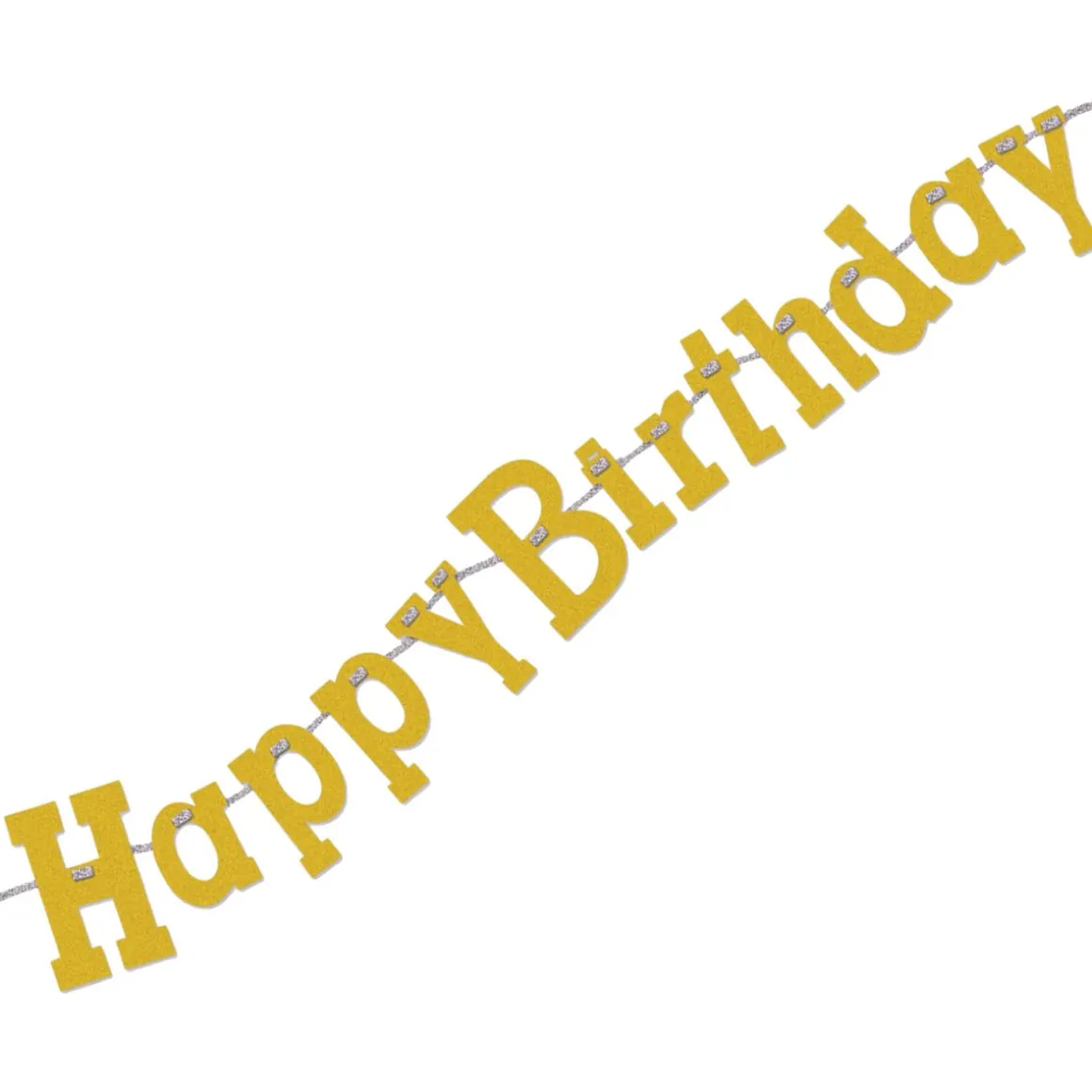 Girlang, happy birthday guld 320 cm