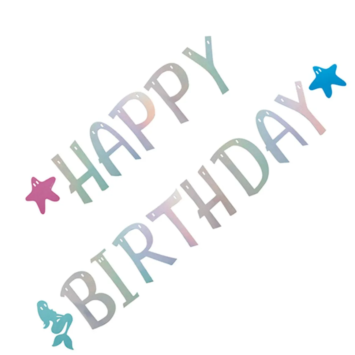 Girlang, happy birthday holographic 270 cm